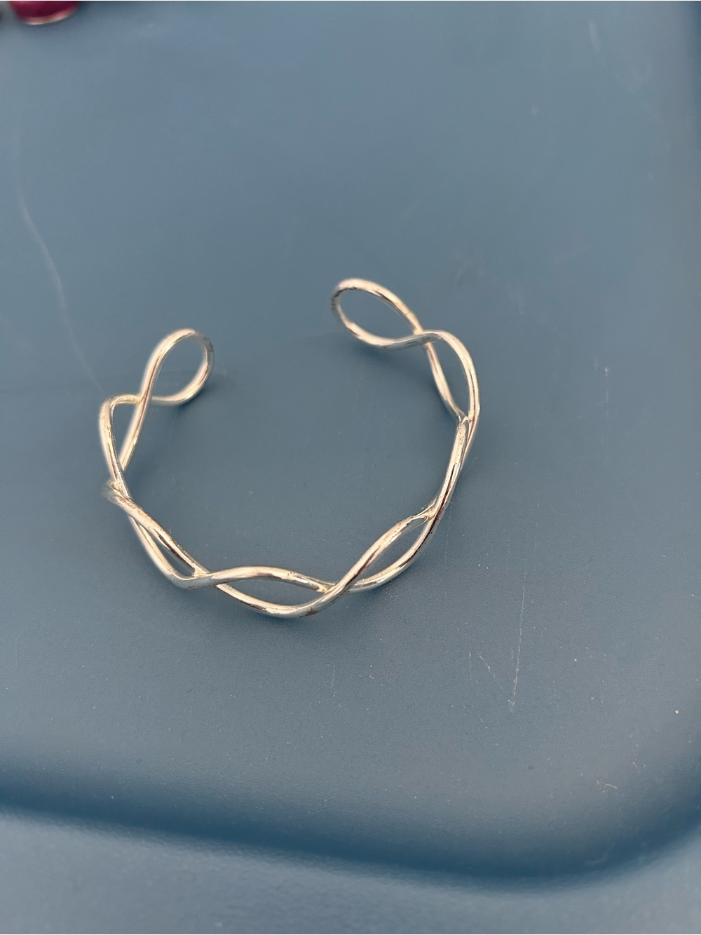 Silver Twisted Open Cuff Bracelet - Elegant Women’s Jewelry